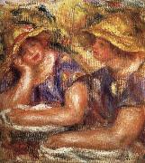 Two Women in Blue Blouses Pierre Renoir